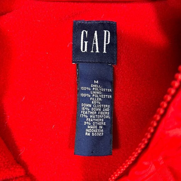 Vintage 2000s Gap Puffer Vest Women's Medium‎ Red - Picture 6 of 6